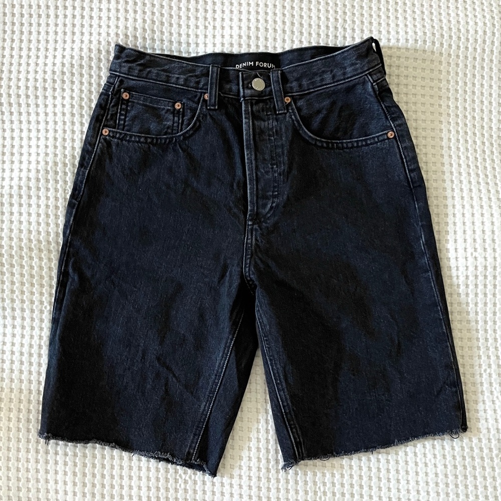 Aritzia Denim Forum Joni Loose Long Short Black Eyeliner 25